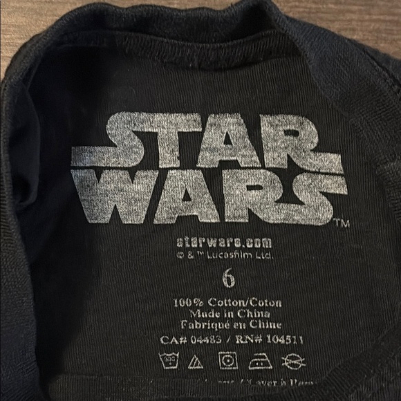 4/$20 Star Wars Kids Tee with Darth Vader and Stormtroopers - Black and Orange - Picture 2 of 4